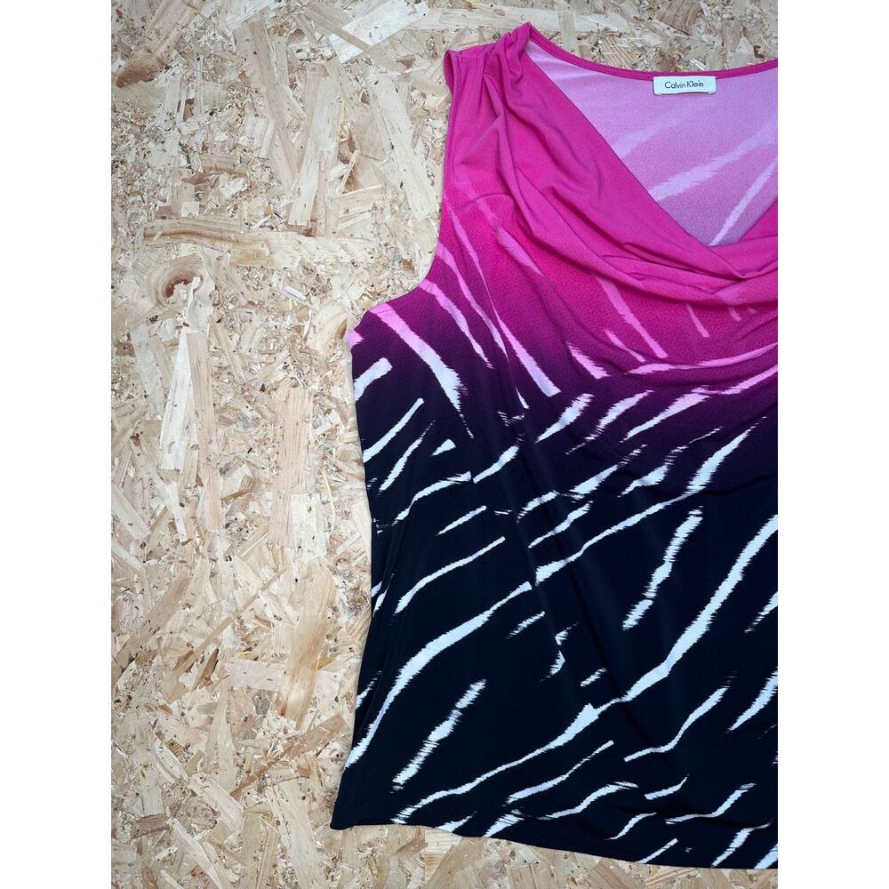 Calvin Klein Women’s Pink Sleeveless Blouse Sz XL - Picture 2 of 6